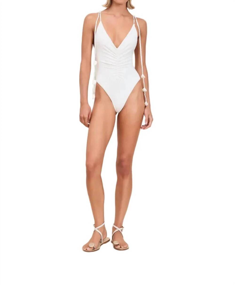 NEW DEVON WINDSOR carmella full one-piece swimsuit in dove